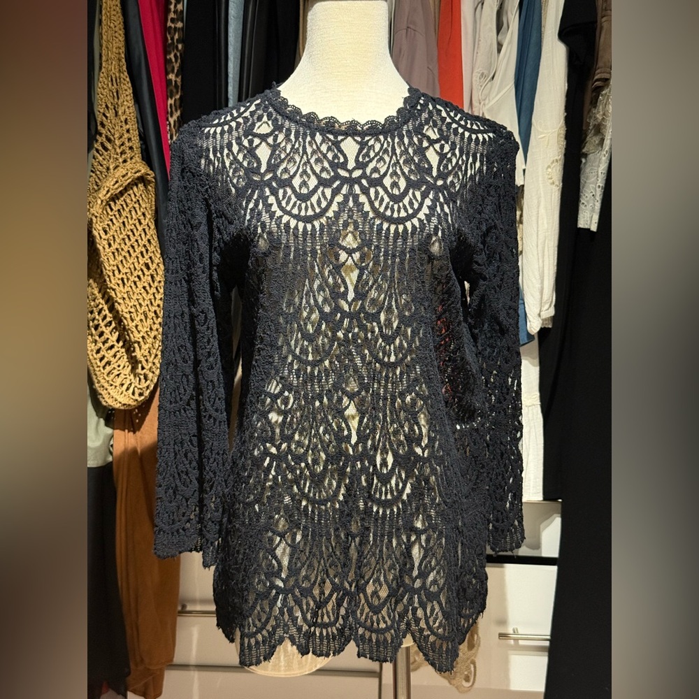Zara Black Lace Top